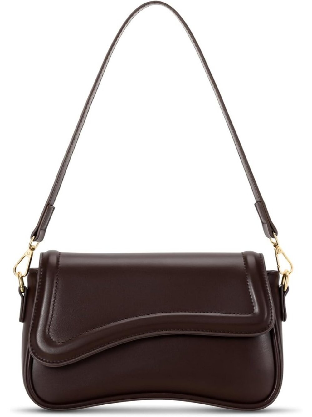 Women's Coffee Mini Hobo Shoulder Bag Crossbody Purse Detachable Strap
